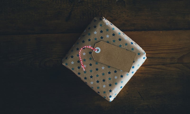 Repurposed gift wrap